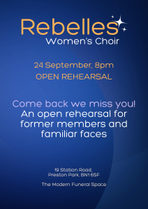 Open rehearsal: Friends and old faces flyer
